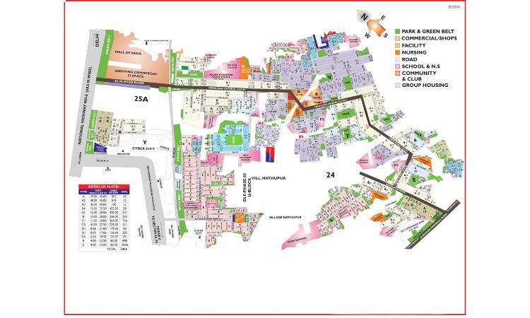 DLF Phase 3 Gurgaon Map 