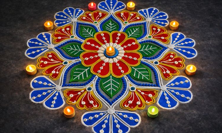 Freehand Rangoli Design   Simple