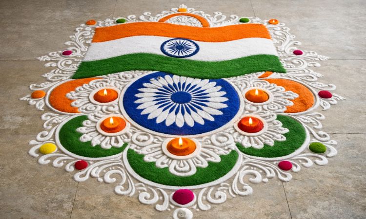 Independence Day Rangoli Design Easy