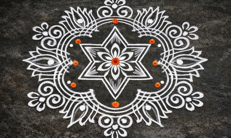 Star Pattern Rangoli