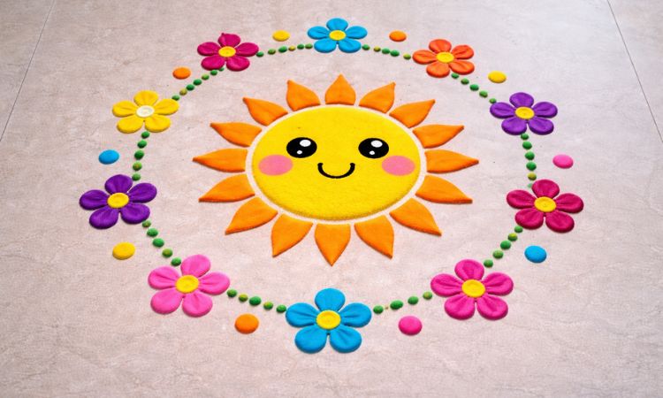 simple rangoli design ideas for kids