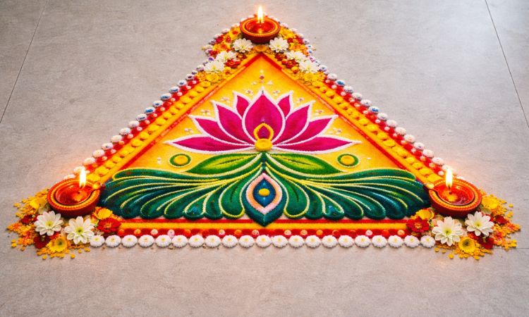 Triangle Shape Rangoli