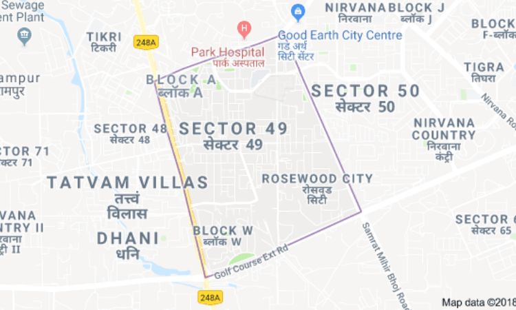 Sector 49 Gurgaon Map 