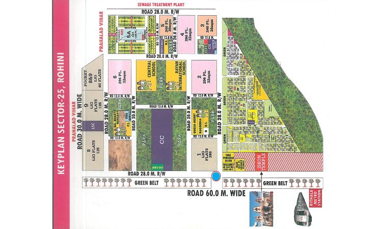 Sector 25 Rohini Map